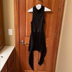 Amanda Uprichard Black Sandrine Halter Mini Dress- Small